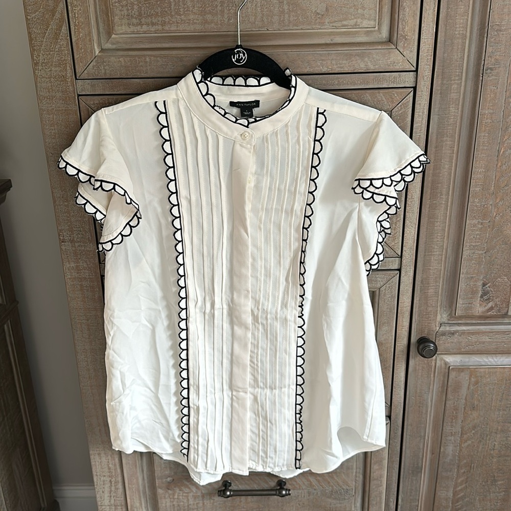 White Ann Taylor Blouse